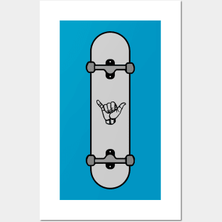 Skateboard Shaka TShirt & Gift Posters and Art